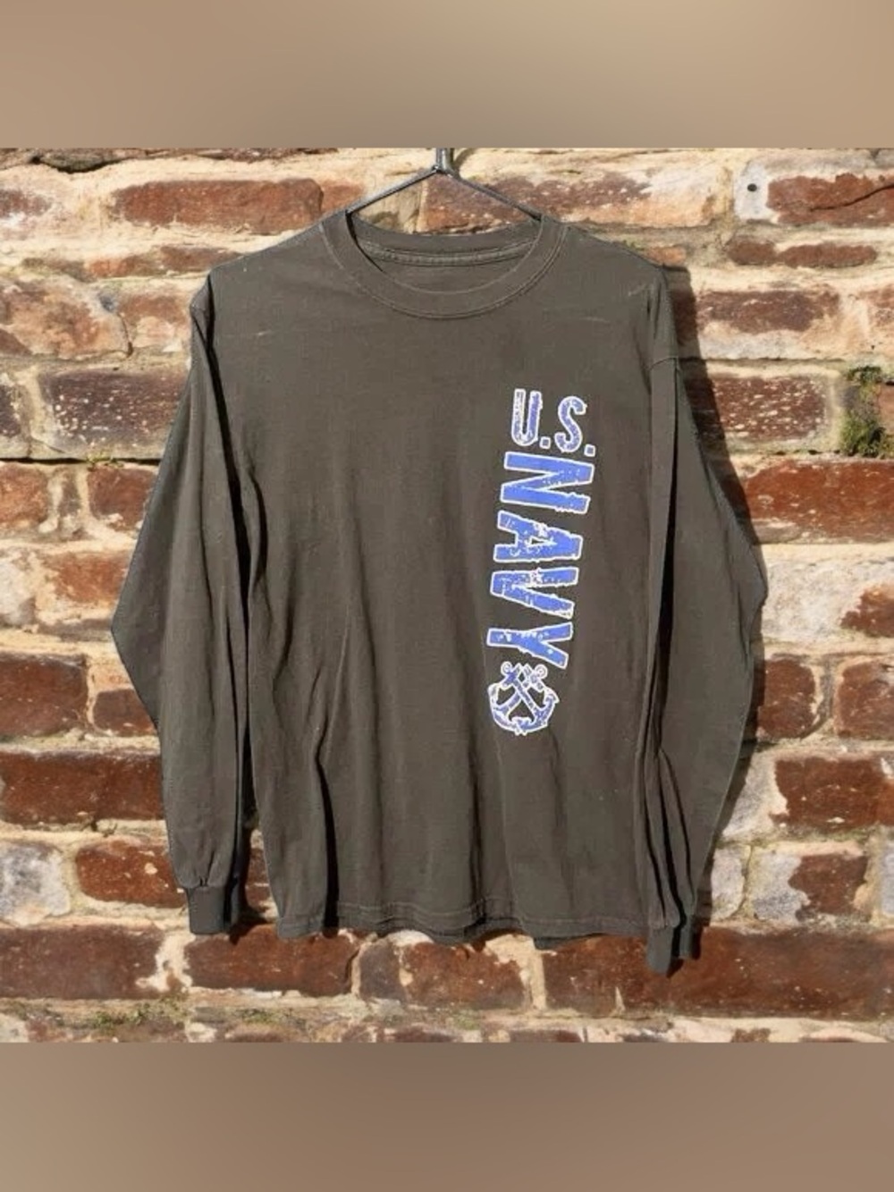 🔥U.S. Navy Long Sleeve Tee with Anchor Graphic